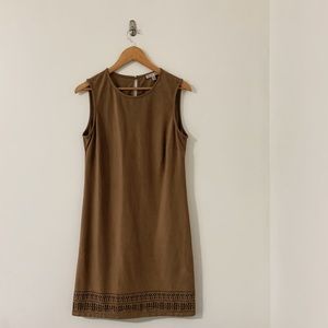 Suede brown dress